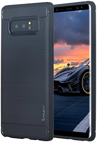 Galaxy Note 8 Case, Pandawell [Resilient Strength] Flexible Durability Durable Anti-Slip TPU Defensive Impact Protection Case Cover for Samsung Galaxy Note 8 - Black