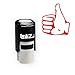 LolliZ® Stamp Thumbs UP (Contour) Round Self-Inking Teacher Stamp with Lid. RED Color, Laser Engraved Rubber, Contoured Design