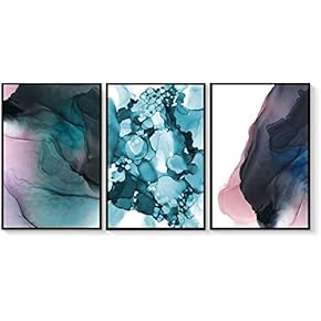 Floating Framed for Living Room Bedroom Abstract for x3 Panels