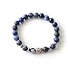 Joya Gift Natural Sodalite 8MM Round Beads Buddha head Gemstone Chakra Bracelet for Women Charms Men Jewelry