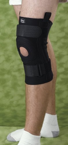 Photo 1 of Medline Knee Support with Removable U-Buttress, Open Patella, 4-Way Stretch Neoprene, Size S (13-14 Inch Knee Circumference), Black, 1 Each