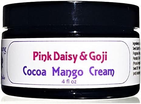 Flowersong Cocoa Mango Body Cream, Pink Daisy &amp; Goji Scent - 4 oz jar