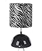 LighTunes LS1000-ZBA-BT Bluetooth Speaker Lamp with Alarm Clock, FM Radio, and USB Charging Port, Zebra Shade