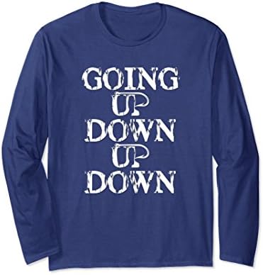 Unisex Going Up Down Up Down Long Sleeve Shirt With Hooks 2XL Navy