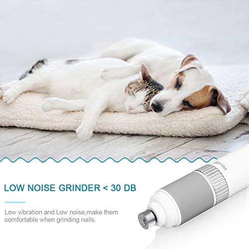 Pet Dog Nail Grinder - New Version Stepless Speed Adjustment and Lower Noise,Powerful Dog Nail Clipper Trimmer for Small Medium Large Dogs Cats,Painless Paws Grooming, Trimming, Shaping, Smoothing