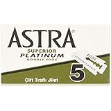 Astra Platinum Double Edge Safety Razor Blades ,100 Count (Pack of 1)