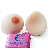 KONMED 2000g/pair Silicone Breast Forms for Mastectomy/Cross dresser/Cosplay/Transgender,with Pink Protective Bag