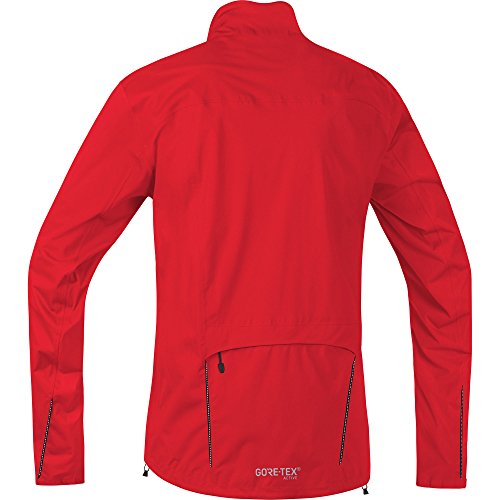 Gore Bike Wear Menâ€™s Cycling Rain Jacket, Super Light, GORE-TEX Active, Jacket, Size: M, Red, JGTELM