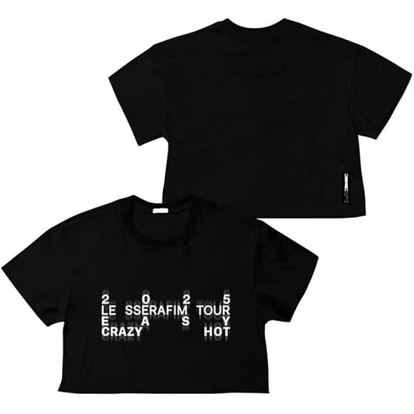 アイドル LESSERAFIM GR8 COLLABORATION T-SHIRT XL LESSERAFIM Crazy Album t-Shirt LESSERAFIM t Shirts Cotton