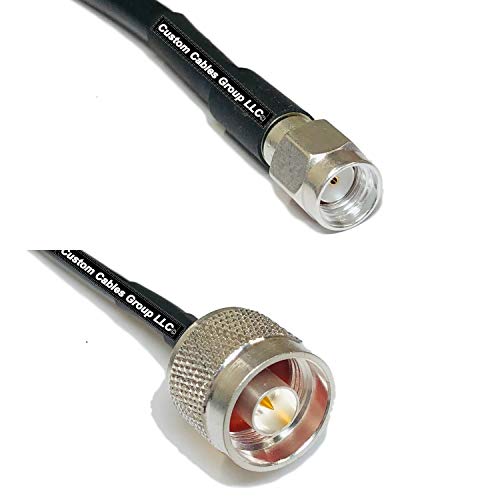 10 feet RG58 Silver Plated RP-SMA Male to N Male RF Coaxial Cable