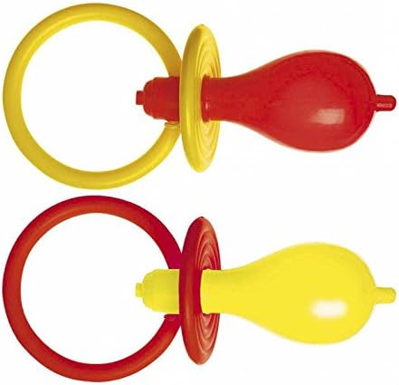 Pacifier Giant Sounding YellowithRed Asst Accessory for Fancy Dress