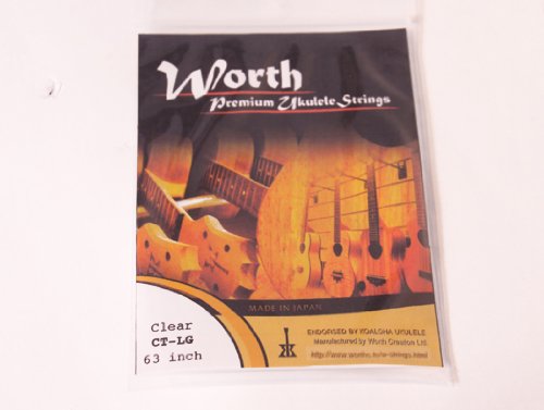 Worth CT-LG Clear Ukulele Strings - Tenor Low G - Double Length For 2 Ukes