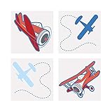 Fun Express 72 Up & Away Airplane Temporary Tattoos Party Favors Set
