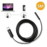 BONAOK USB Endoscope,2 in 1 Borescope Inspection 2.0 Megapixels CMOS HD Waterproof Snake Camera with 6 LEDs for Android Samsung Galaxy Smartphone -16.4ft(5M)