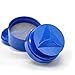 Plastic Herb Tobacco Grinder Crusher Spice Grinder Grinding Powder Container Special Teeth Handle (Blue)