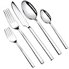WUJO-Cutlery-Set-Stainless-Steel-Dinner-Set-60-Piece-DinnerwareTablewareSilverware-Set-Service-for-12-Person-Include-KnifeForkDessert-ForkSpoonTeaspoon-Mirror-Polished-Dishwasher-Safe WUJO Cutlery Set, Stainless Steel Dinner Set, 60 Piece Dinnerware/Tableware/Silverware Set Service for 12 Person…