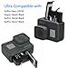 AILUKI GoPro Rechargeable Battery 4 Pack x 1500mAh and 3-Channel Charger for GoPro Hero 5 Black ,Hero 6 Black, Hero 7 Black ,Gopro 2018(Fully Compatible with Original) - Update Version