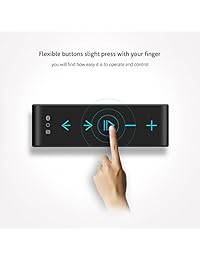 Meidong iChocolate Altavoces Bluetooth, Altavoz Bluetooth inalámbrico portátil 4.0 para Echo Dot con graves grandes y graves mejorados y micrófono integrado para iPad iPhone Samsung y más (negro)