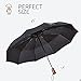 Raintrand Large Black Umbrella for Men and Women