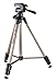 Slik U9000 Tripod with 3-Way Fluid-Effect Head and Built-In Bubble Level,Silver