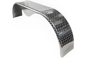 TRAILER-FENDERS.COM 72x10-3/4 Aluminum Tread Plate Trailer Fender - Tandem Axle Teardrop (1-Fender)