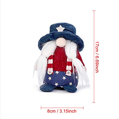 Gerbreif Easter Patriotic Gnome Cute Plush Election Decoration Living Room Desktop Decoration Fashion Gifts (D)
