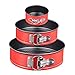 Springform Pan Set of 3 - Nonstick Round Cake Pan Set 4''/ 7''/9'' Leakproof Cheesecake Pan Baking Pans for Instant Pot 6,8 Quart by WERSEA (Red Coating)