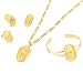 Ethiopian New Jewelry Sets 24K Real Gold Plated Eritrean Engagement Bride Wedding Habesha Jewelry (Gold)