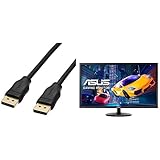 Asus VP28UQG 28" Monitor 4K/UHD 3840x2160 1ms DP HDMI Adaptive Sync/FreeSync Eye Care Monitor & AmazonBasics DisplayPort to D