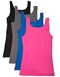 4 Pack Caramel Cantina Junior's Skinny Tank Top