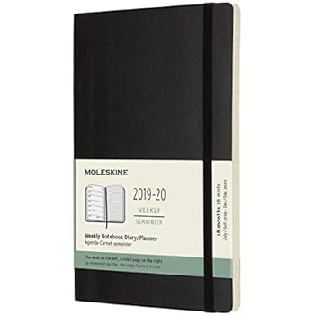 Moleskine Classic 18 Month 2019-2020 Weekly Planner, Soft Cover, Large (5