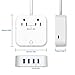 Power Strip Surge Protector with 2 Outlets 4 USB Ports & 1 Type-C Port (5V/3A), 5ft Extension Cord & ETL Listed Power Outlet for Cruise Ship Travel Home Office