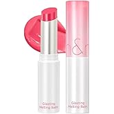 Glasting Melting Balm - High-Shine, Hydrating Tinted Lip Balm - Buildable Gloss & Vegan Formula - Korean Glossy Lip Balm with Shea Butter 0.12 oz (#02 Lovey Pink)