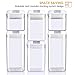 ME.FAN Air-Tight Food Storage Container Set - 6-Piece Set - Durable Plastic - BPA Free - Clear Containers with White Lids