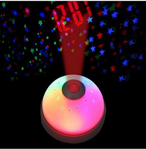 Digital LED Projection Alarm Clock Starry Night Light Color Changing