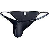 COMLIFE Men's Sexy Low-rise Color Clash Triangle Panties Semi-transparent Ice Silk Breathable Bikini Underwear