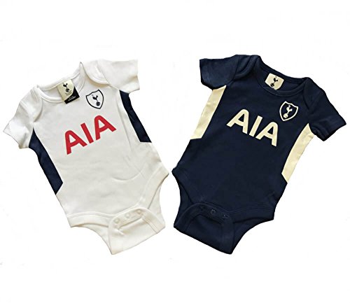Official Tottenham Hotspur Baby Core Kit 2 Pack Bodysuits - 2017/18 Season (3-6