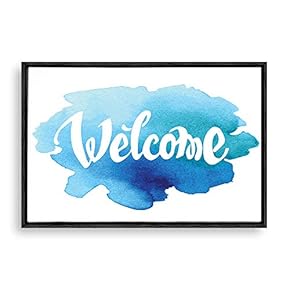 Framed Canvas Wall Art Welcome Canvas Prints Home Artwork Decoration for Living Room,Bedroom - 16x24 inches