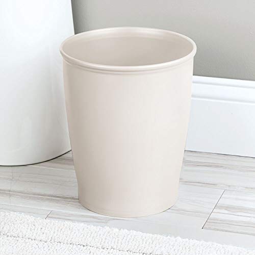 mDesign Modern Round ShatterResistant Plastic Small Trash Can