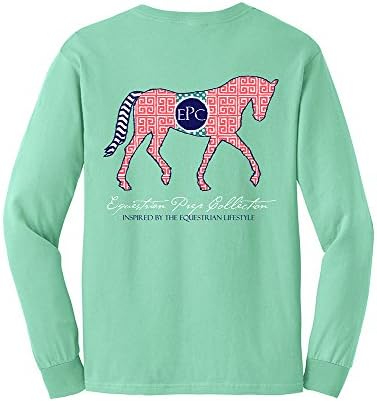 TurnipTruckDesigns YOUTH Pattern Horse Tshirt, Island Reef (Medium)