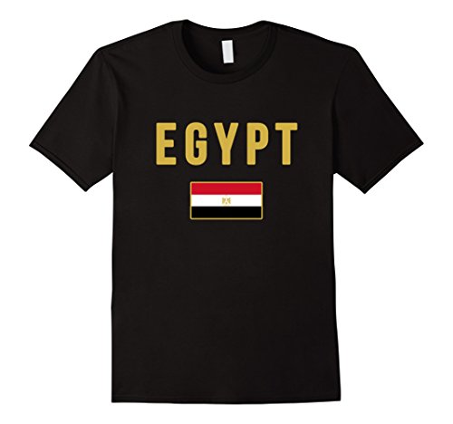Mens egypt t-shirt egyptian flag medium black