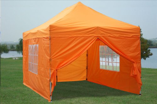 DELTA Canopies 10'x15' Pop up Canopy Wedding Party Tent Gazebo EZ UP Orange - F Model Commercial Frame