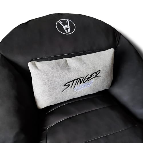 Woxter Stinger Puff Gaming – Ergonomic, Gaming Chair, Filling Included, Stain and Breathable Fabric, Gray & Black
