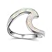 925 Sterling Silver Simple Unique Wave Rings for Girls All