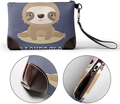 ナマケモノを愛する少女 クラッチバッグ セカンドバッグ ハンドバッグ 長財布 高級 な本革 出張 日本正規品 軽量 人気 旅行 大容量携帯便利 ストラップ付き 男女兼用