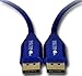 Sailfish DisplayPort to DisplayPort Cable 4K Resolution Gaming Edition, HDR & FreeSync, Cable Wrap Included (6 Feet, Blue)