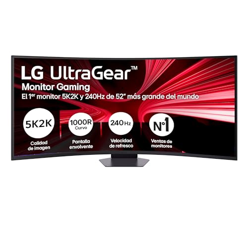 LG Ultragear™ 52G930B-B 52 Zoll 21:9 Curved 5K2K VA Gaming Monitor, 240Hz, DisplayHDR™ 600, AMD FreeSync Premium, USB-C (90W), Schwarz