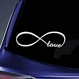 Infinity Love Sticker Decal Notebook Car Laptop 6" (White)