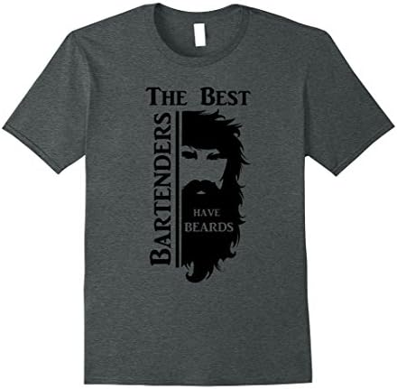 Mens The Best Bartenders Have Beards T shirt Small Dark Heather