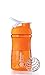 BlenderBottle SportMixer Tritan Grip Shaker Bottle, Orange/White, 20-Ounce